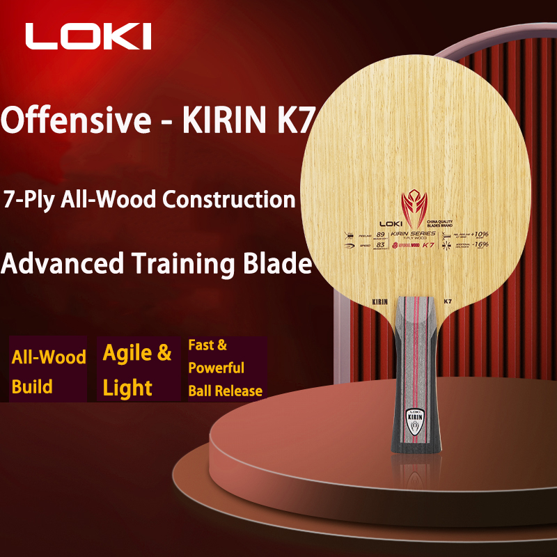 LOKI 7Ply Pure Wood Ping Pong  - Table Tennis Racket ulasan dan harga
