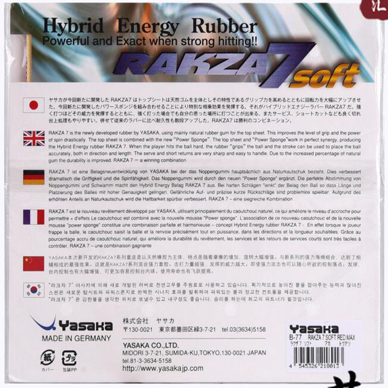original yasaka RAKZA 7 soft ( - Table Tennis Loki ulasan dan harga